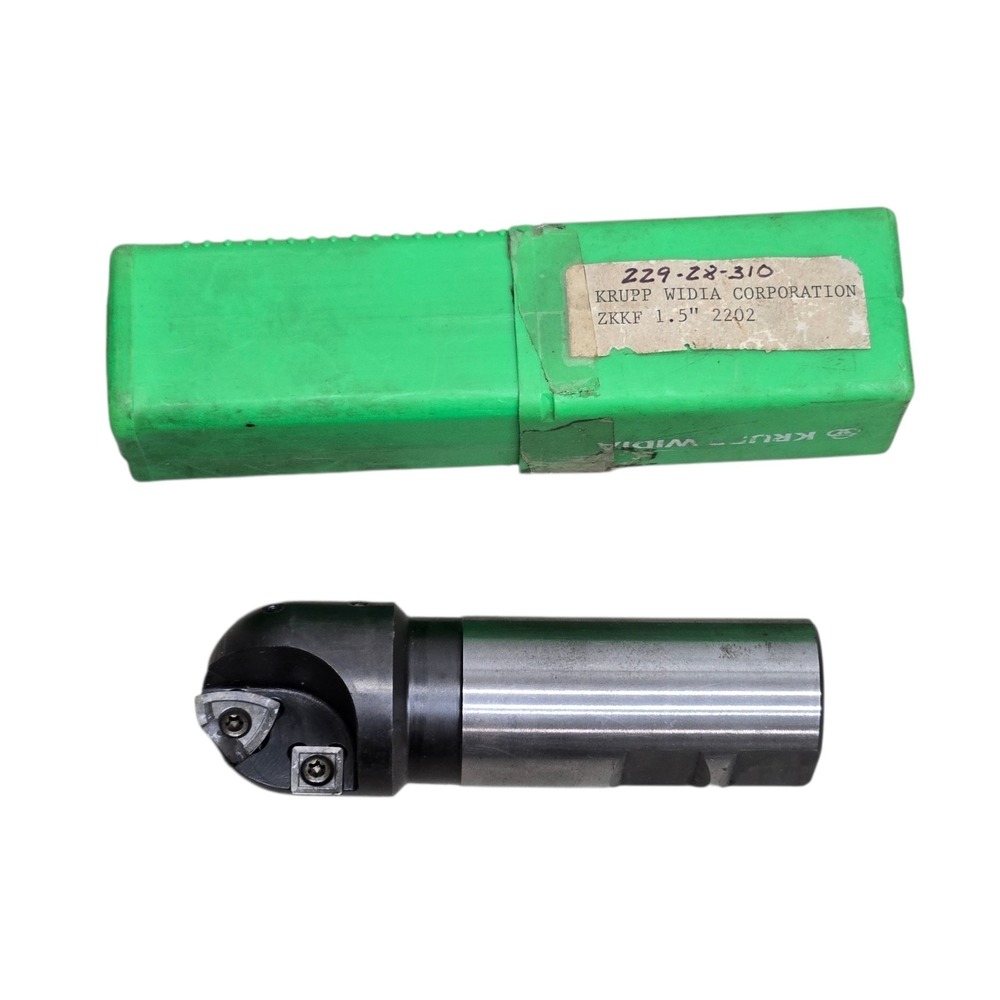 Krupp Widia ZKKF 1.5" 2202 Indexable Ball Nose End Mill For Copy Milling Carbide